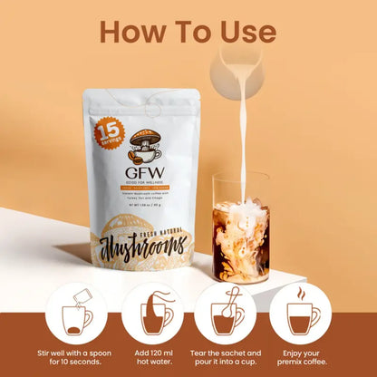 GFW Instant Mushroom Coffee with Turkey Tail & Chaga