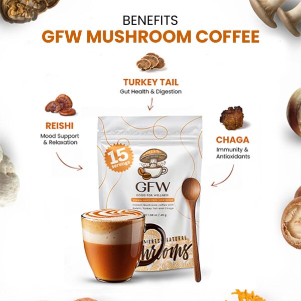 Instant Coffee with Turkey Tail , Reishi & Chaga - Image 6